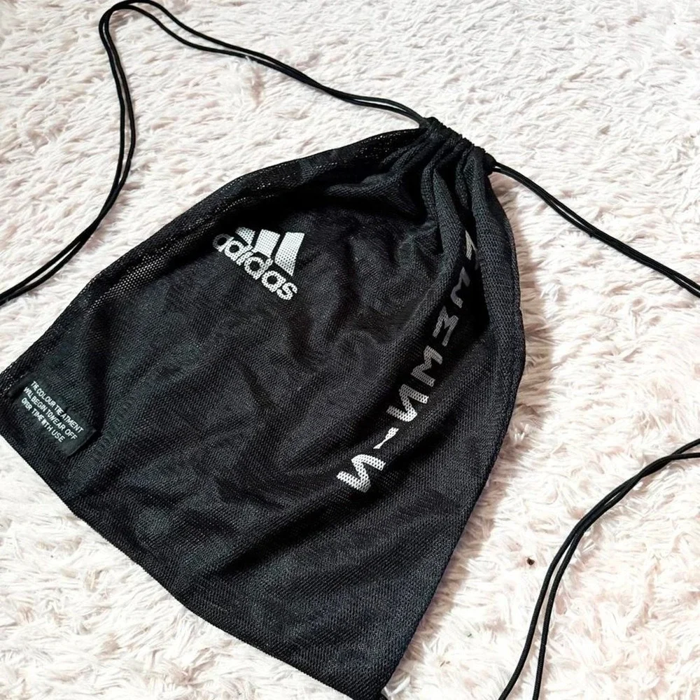 Adidas Nemeziz Black Mesh Athletic Breathable Campus Soccer Drawstring Gym Bag